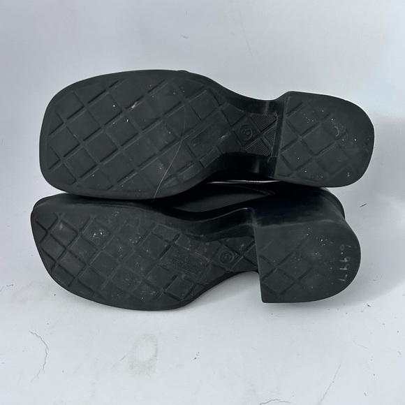 PREDICTIONS 90s Y2K Chunky Platform Heel Oxfords Size 8 Black Vegan Leather - Picture 11 of 11